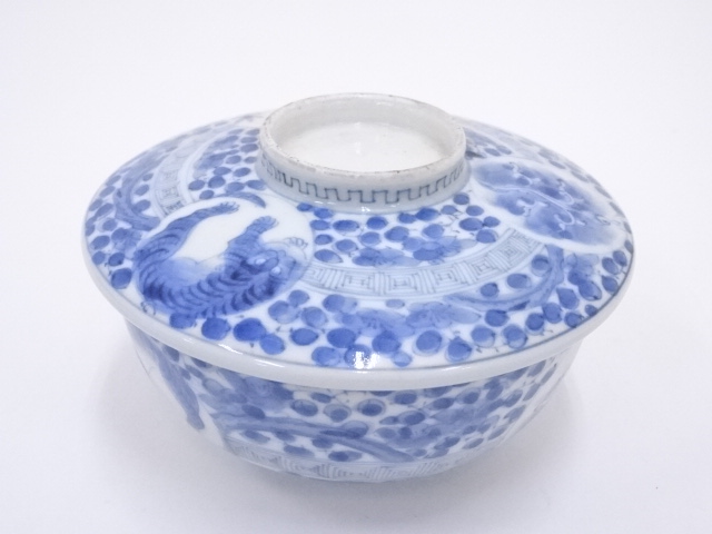 送料無料　幕末～明治時代　道楽製　染付煎茶碗5客　完品　茶道具 送料無料 幕末～明治時代 道楽製 染付煎茶碗5客 完品 茶道具